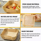 Air Fryer Disposable Parchment Paper – Non-Stick, Eco-Friendly Liners