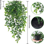 Artificial Ivy Plant with Plastic Leaf Pots – 65cm