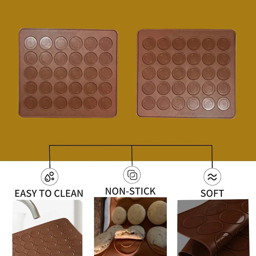Fodeliake Silicone Macaron Mold – Non-Stick Baking Mat