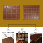 Fodeliake Silicone Macaron Mold – Non-Stick Baking Mat