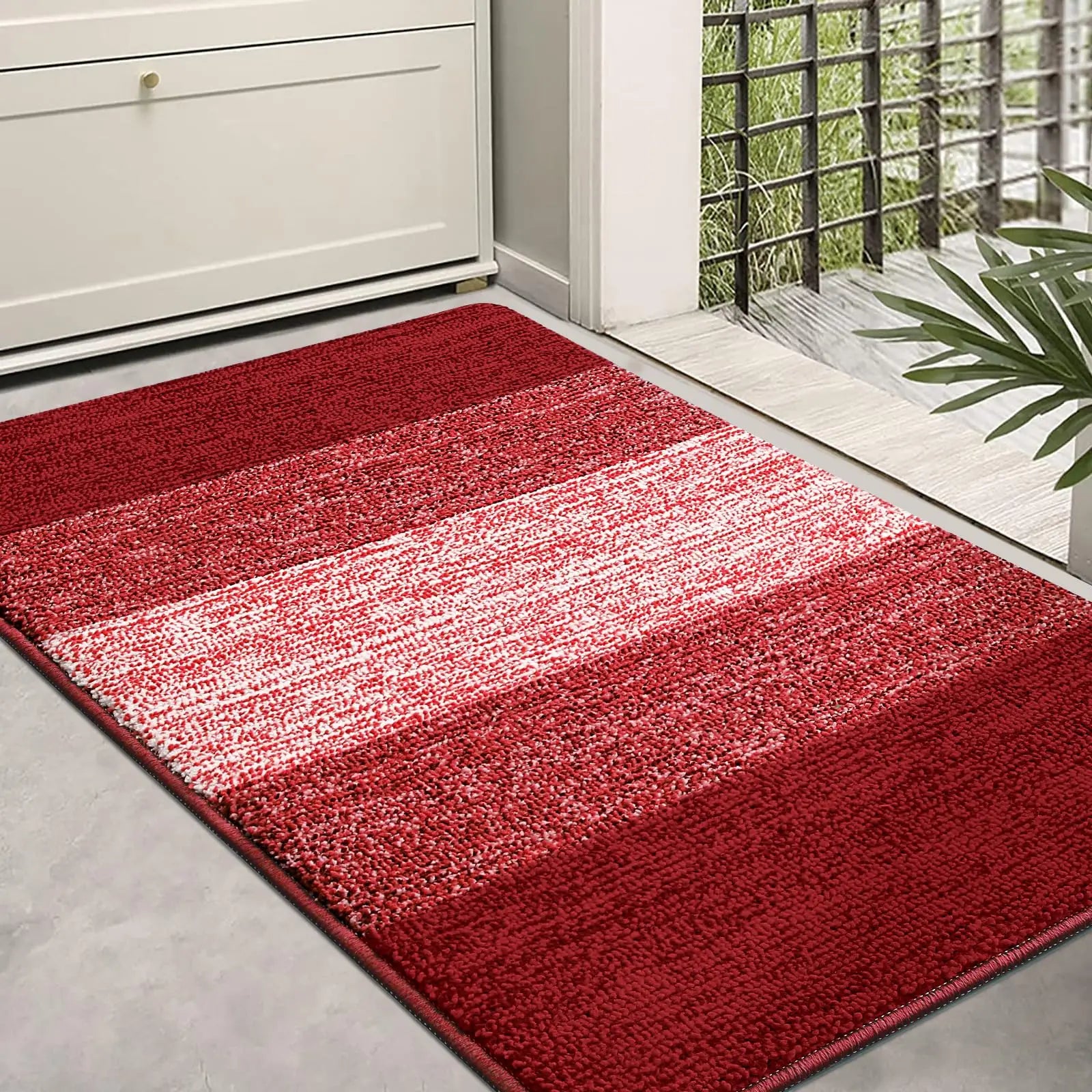 Indoor Non-Slip Entrance Door Mat Absorbent Low-Profile Welcome Rug Front Door Carpet