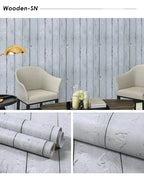 PVC Vinyl Wood Grain Wallpaper Self-Adhesive Waterproof 60cm Roll