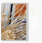 95cm Gold Artificial Eucalyptus & Ginkgo Leaf Plant Decor