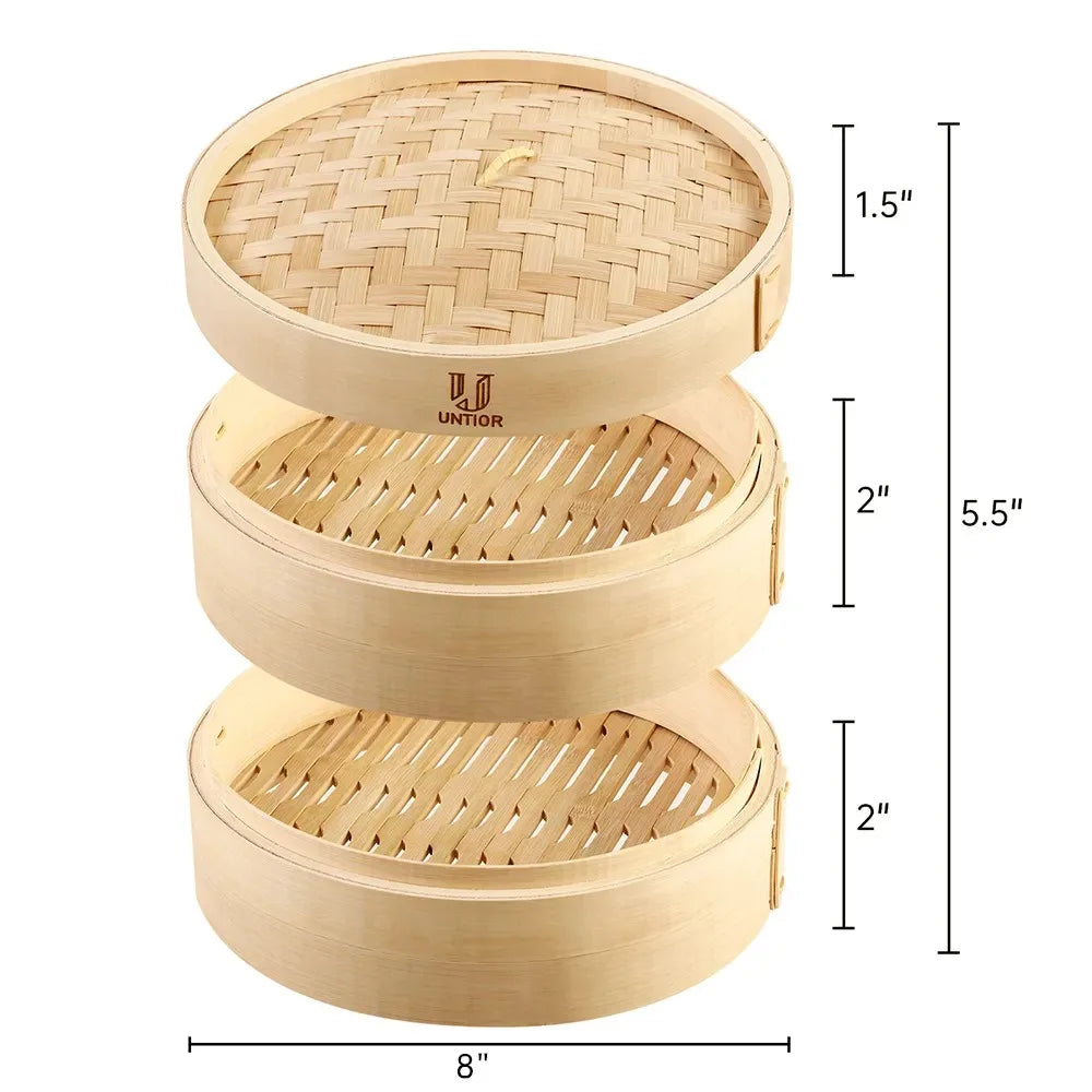 Eco-Friendly Bamboo Steamer – Durable & Multi-Purpose Kitchen Tool