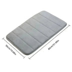 Memory Cotton Bathroom Mat 50x80cm Anti-Slip Absorbent Quick-Dry Soft Toilet Rug