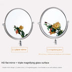 Wall-Mounted Dual-Sided 8-Inch Magnifying Mirror for Makeup and Grooming