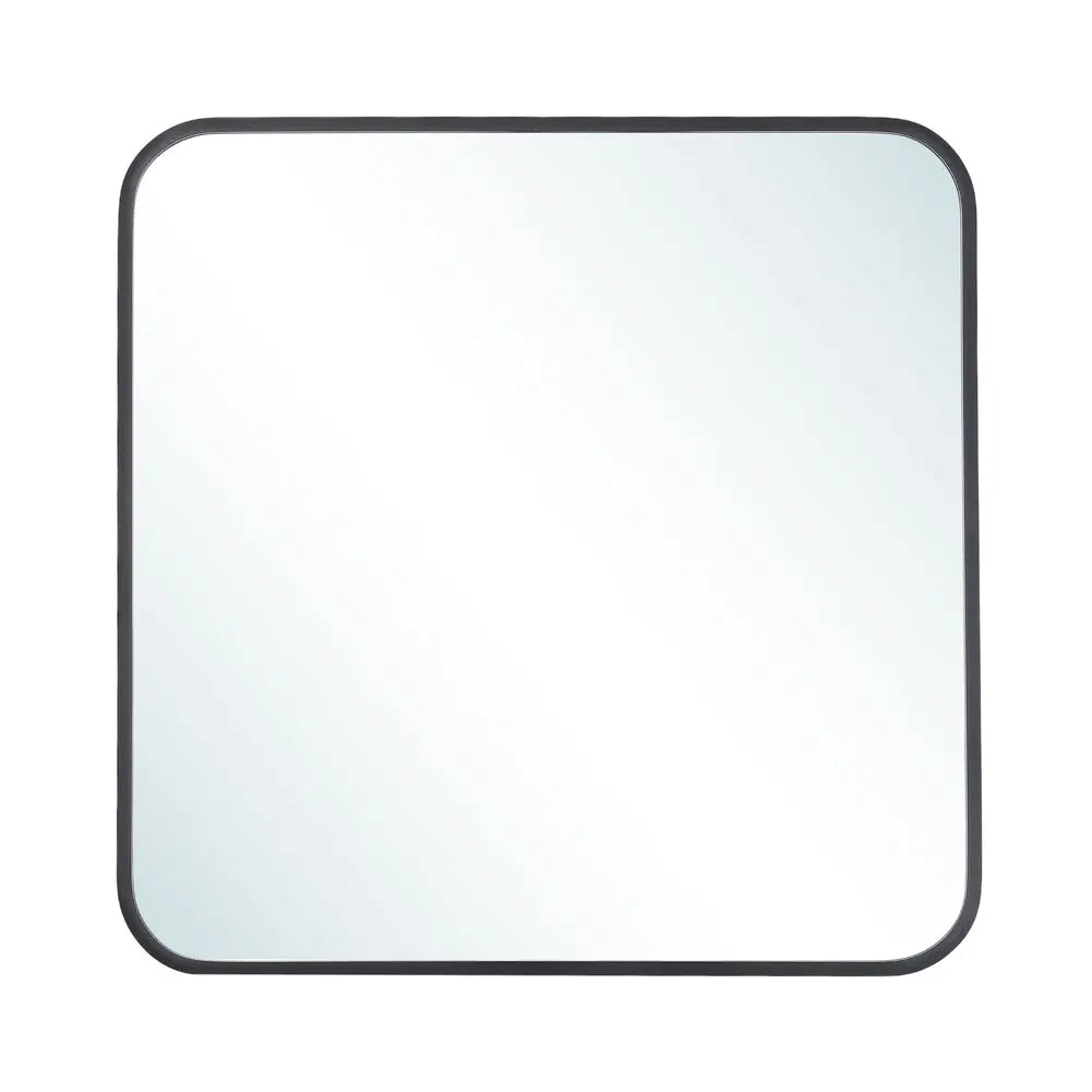 Modern Square Wall Mirror with Aluminum Alloy Frame Bathroom Decoration