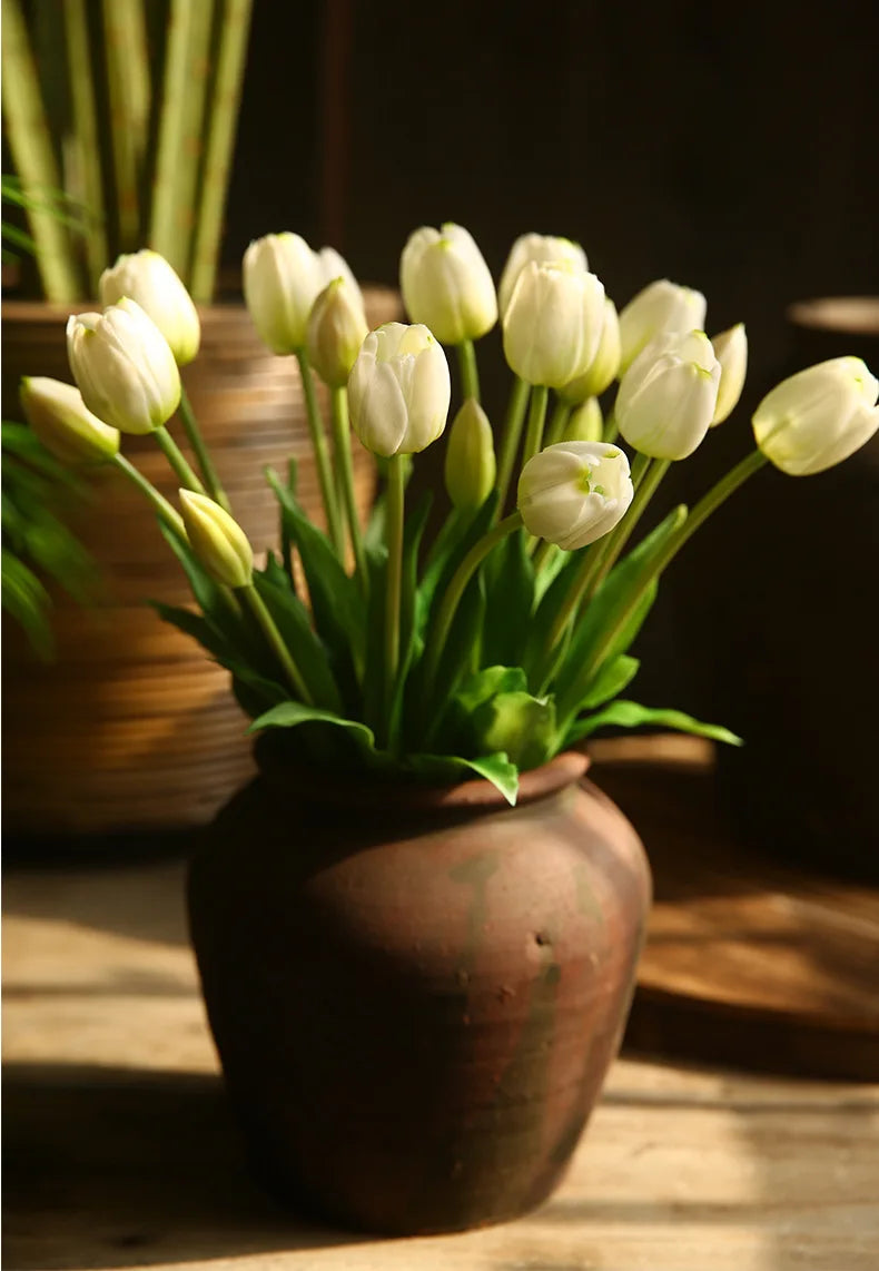 40cm Five-Headed Artificial Tulip Bouquet – Nordic Style