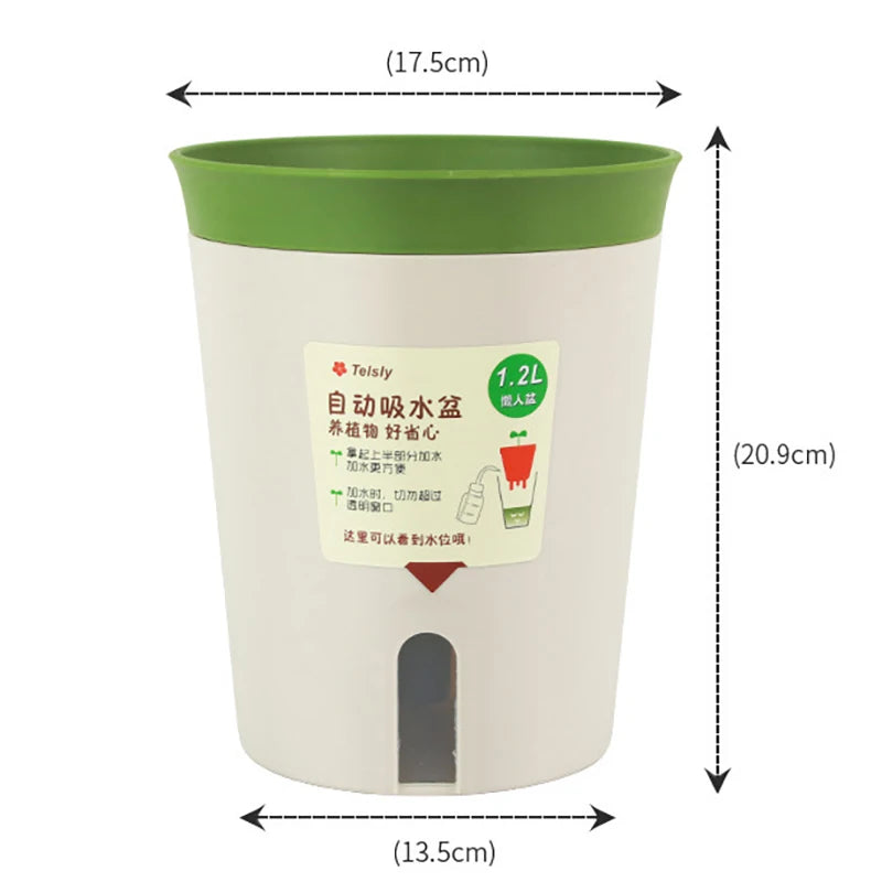 Double Layer Self-Watering Hydroponic Flower Pot