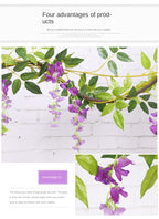 Artificial Wisteria Rattan Strings Indoor & Outdoor Bridal Shower Decor
