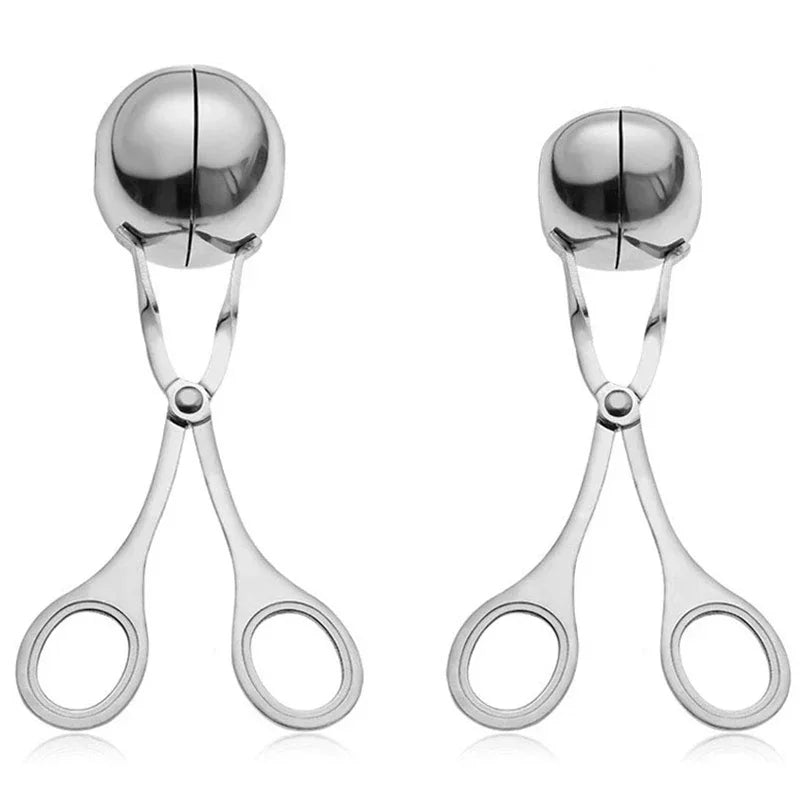 Stainless Steel Meat Baller Tongs – Ergonomic Meatball Maker for Kitchen, BBQ, and Baking