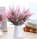 5-Branch Artificial Lavender – Plastic Faux Flowers for Home & Outdoor Decor