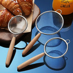 304 Stainless Steel Mesh Filter Spoon with Wooden Handle