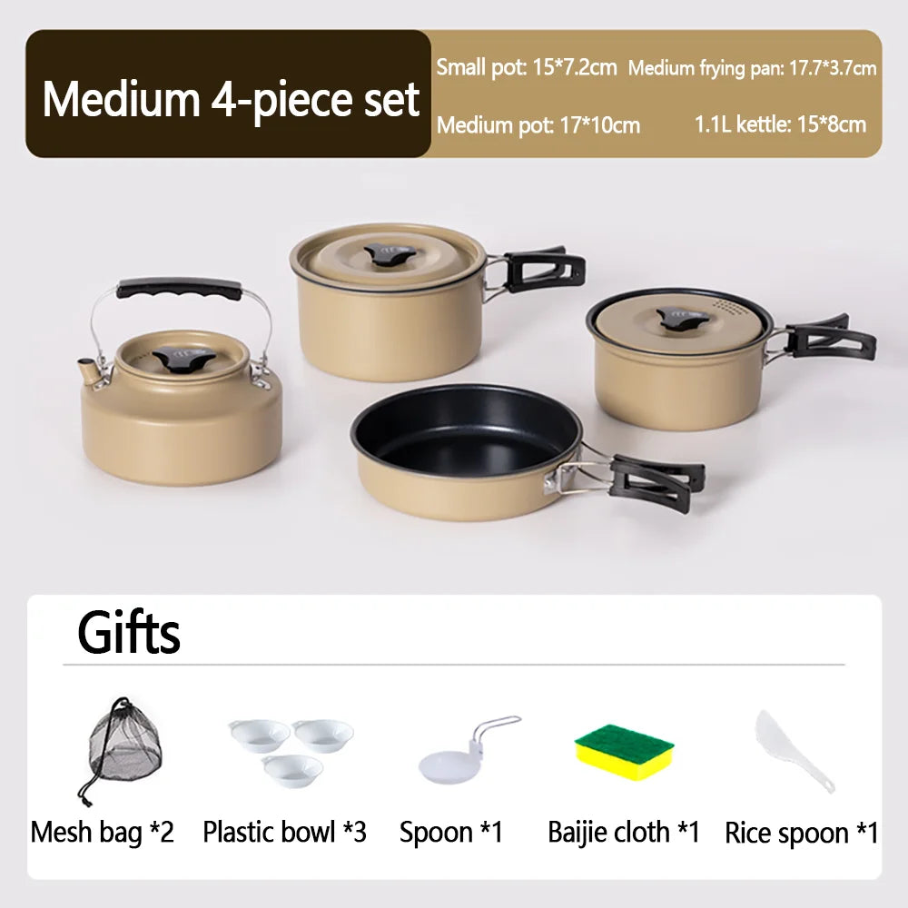 Eco-Friendly 9-in-1 Portable Camping Cookware Set – Lightweight & Durable