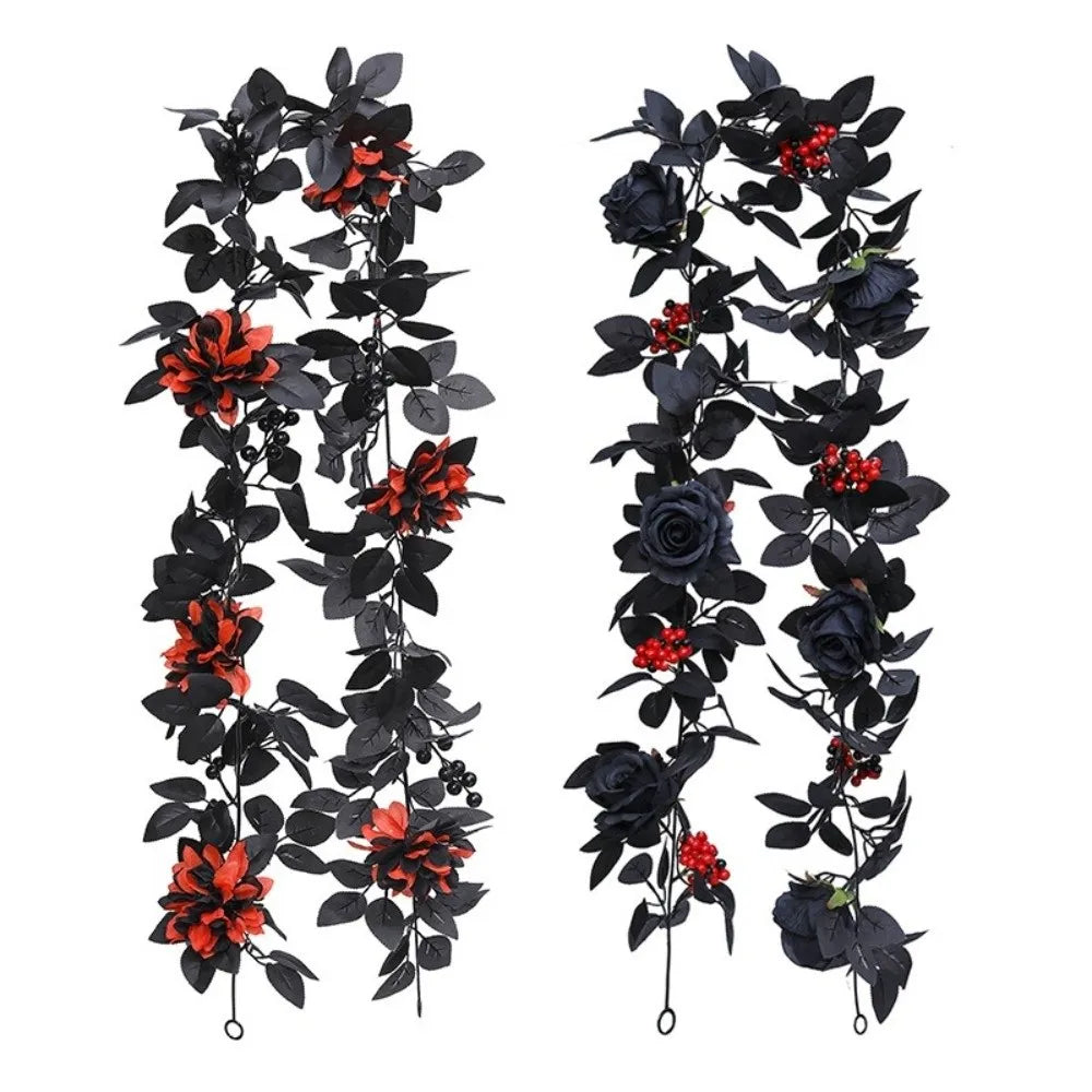 175cm Halloween Rose Leaf Vine Decor