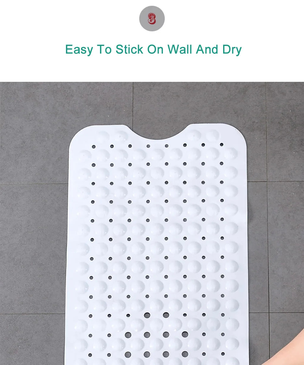 40x100cm Anti-Slip Bathtub Mat PVC Kids Elder Shower Rug