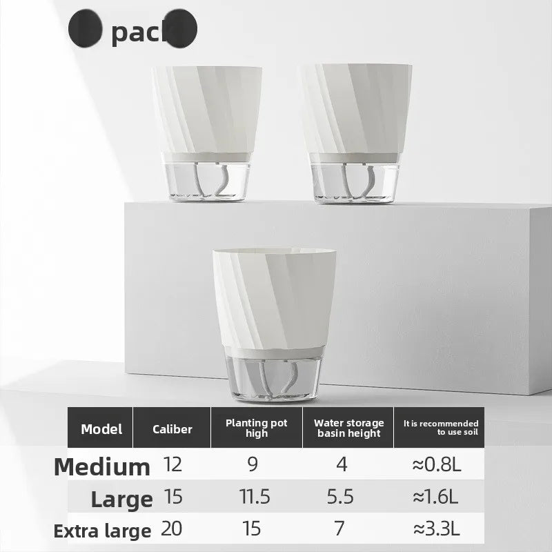 Transparent Self-Watering Hydroponic Plant Pot