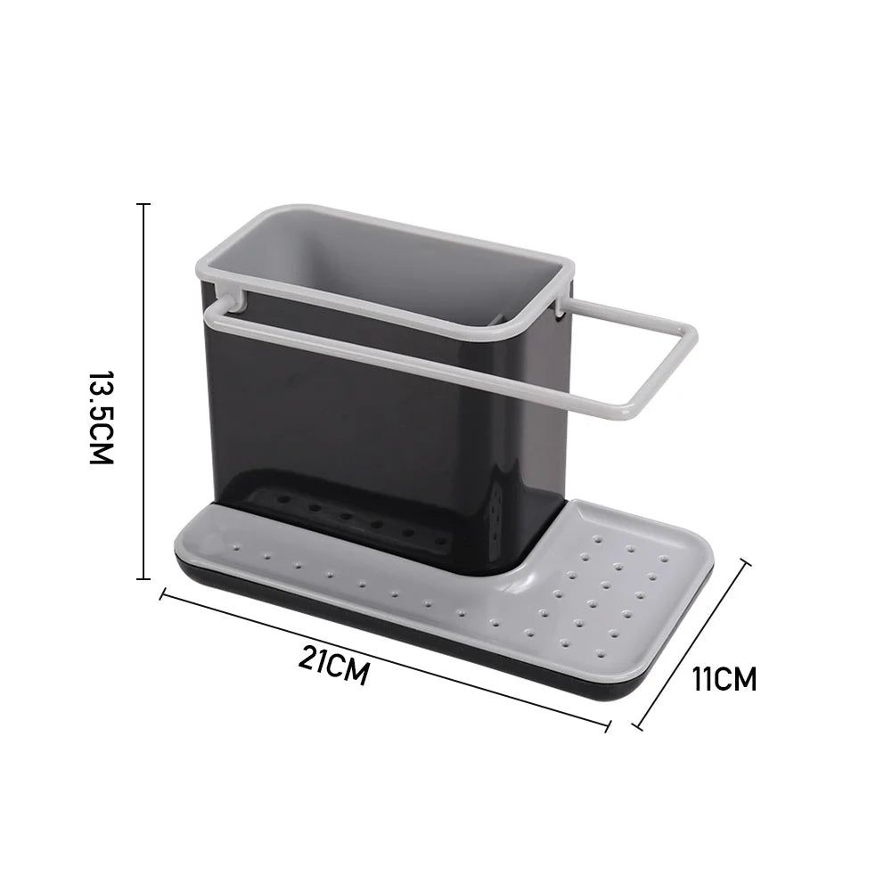 Livingandhome Sink Organiser – BPA-Free Kitchen Caddy with Drip Tray