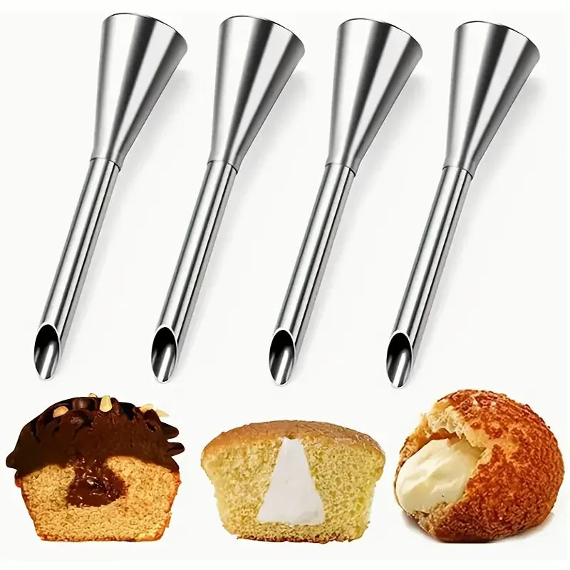Choux Pastry Piping Nozzle – Stainless Steel Cream Puff & Éclair Tool