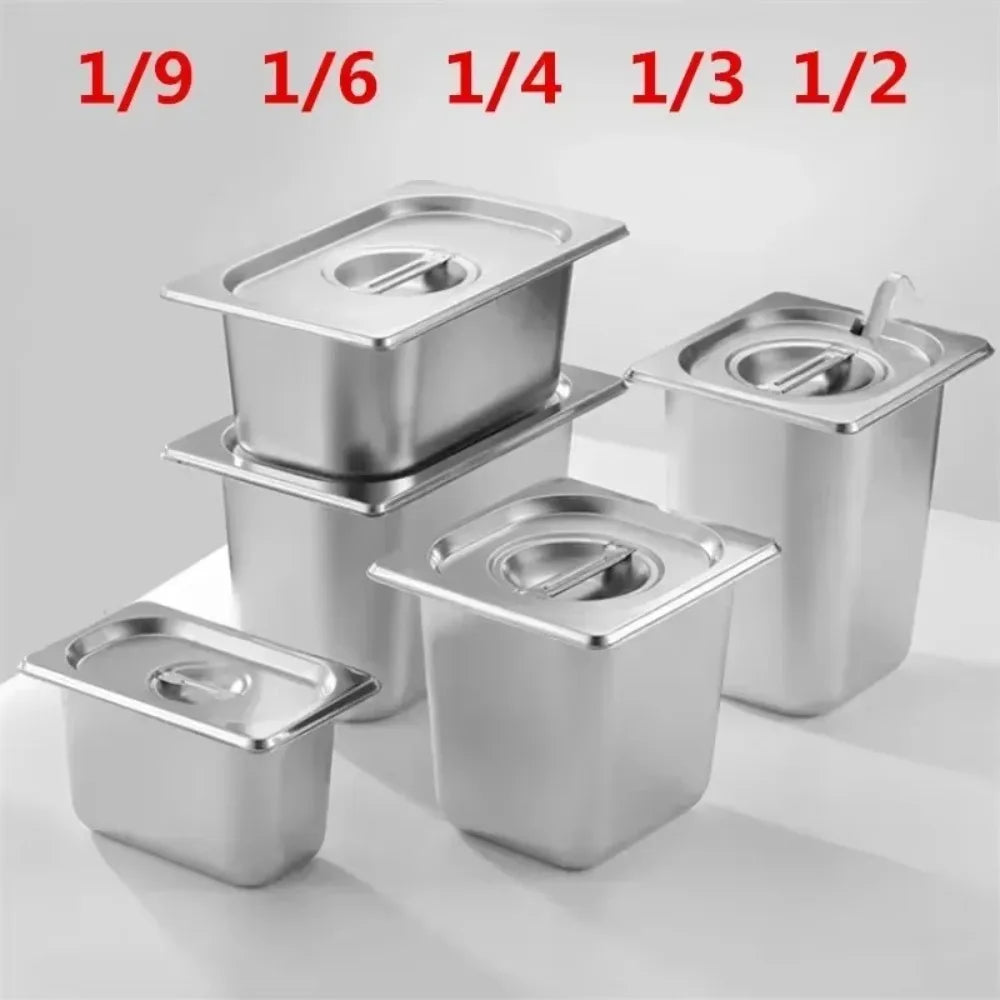 304 Stainless Steel Food Storage Pan – Durable Buffet & Kitchen Use