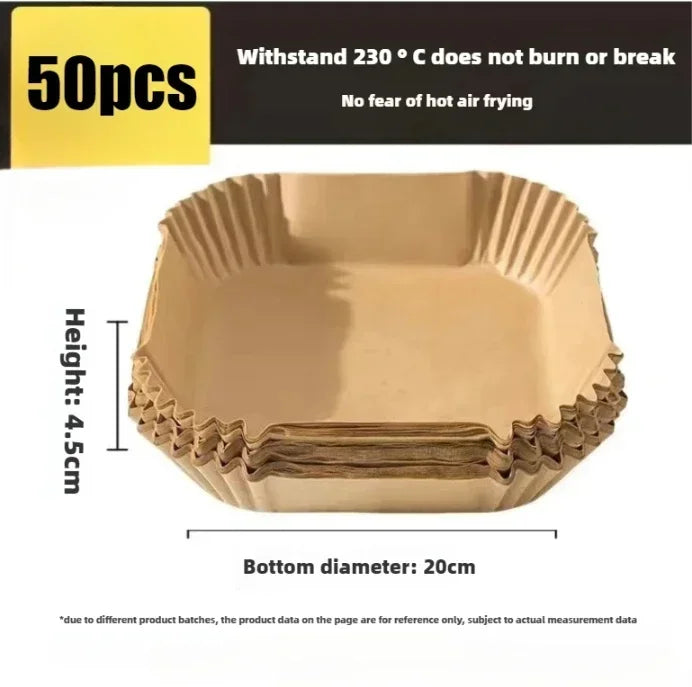 Air Fryer Disposable Parchment Paper – Non-Stick, Eco-Friendly Liners