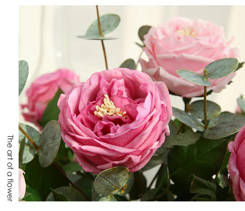 45cm Artificial Silk Rose Flower Indoor Home Decor for Events