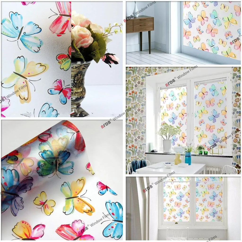 3D Matte Privacy Window Film Frosted Static Cling Glass Cover
