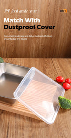 MTM 201 Stainless Steel Storage Trays – Eco-Friendly Korean Style, 4pcs Food Organizer