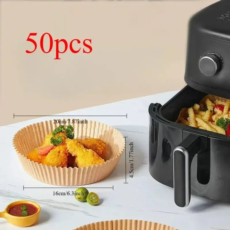 Air Fryer Disposable Parchment Paper – Non-Stick, Eco-Friendly Liners