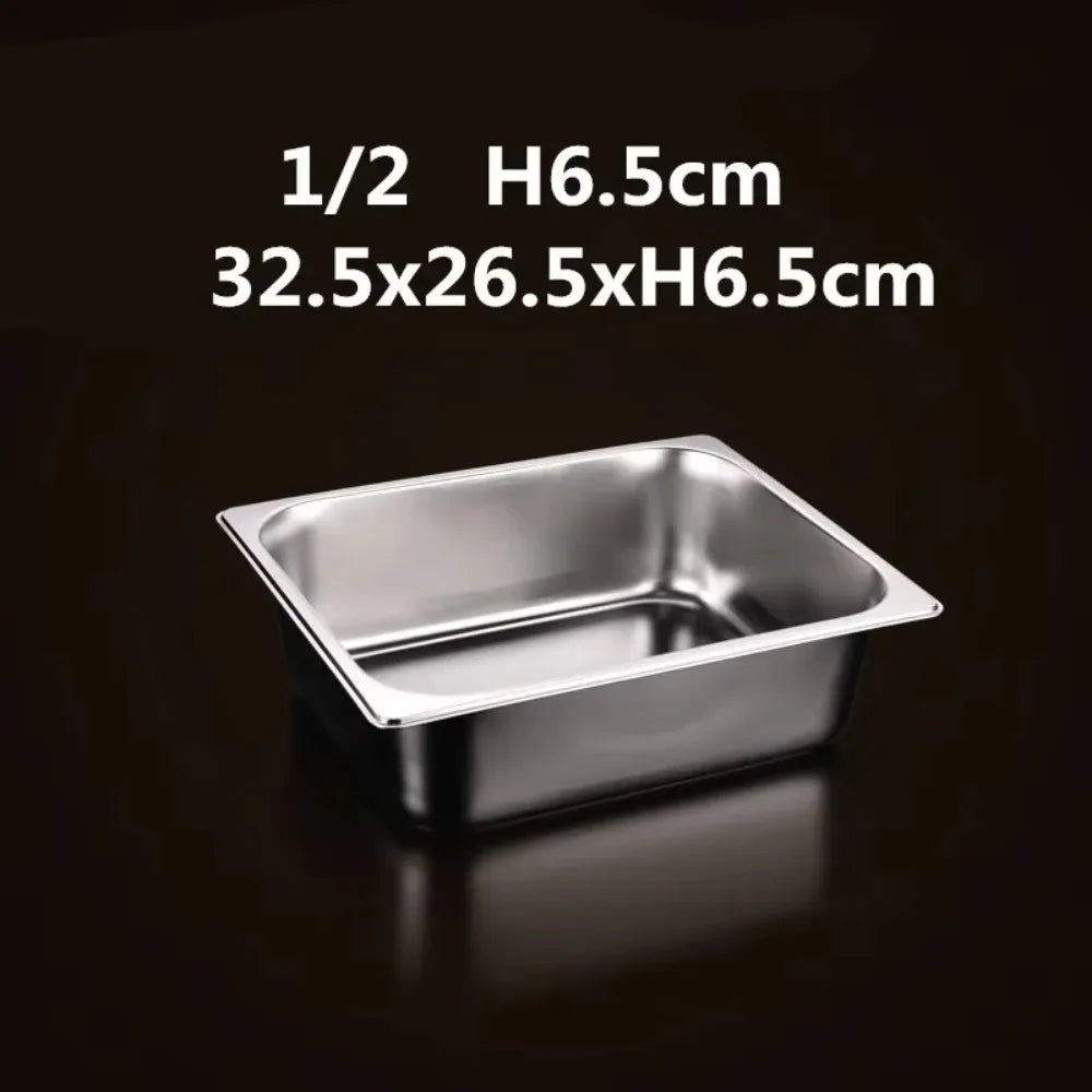 304 Stainless Steel Food Storage Pan – Durable Buffet & Kitchen Use