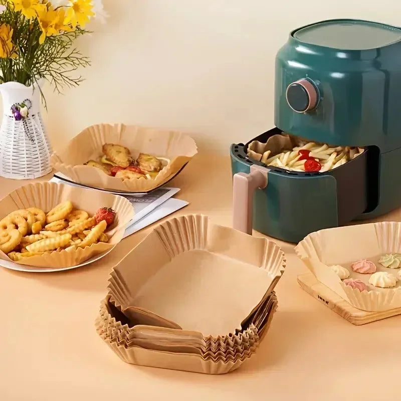 Air Fryer Disposable Parchment Paper – Non-Stick, Eco-Friendly Liners