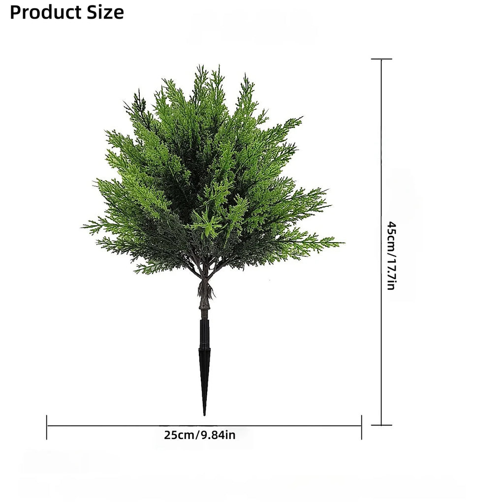2pcs Outdoor Artificial Spherical Pine Trees with Stakes