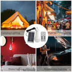 Solar USB Rechargeable LED Camping Light Dimmable Emergency