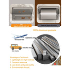 Drill-Free Wall-Mounted Aluminum Toilet Paper Holder Bathroom & Kitchen Tissue Rack