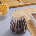 PDQ Glass Pantry Storage Container – Airtight Sugar & Spice Jar with Spoon
