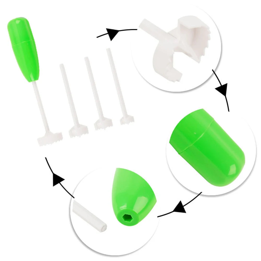 4pc Vegetable Spiral Cutter & Corer Set – Veggie Corkscrew Carver Drill Tool for Stuffed Peppers, Courgettes & Fruit