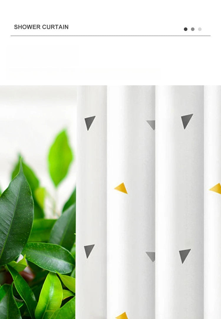 Modern PEVA Waterproof Shower Curtain 100x180cm – Leaf Print