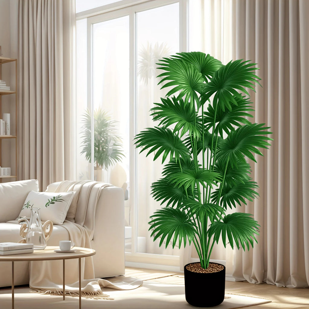 43.3" Artificial Palm Tree Large Tropical Plant Indoor Outdoor