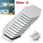 Elegant Hexagon Acrylic Mirror Wall Stickers for Stylish Home Decor