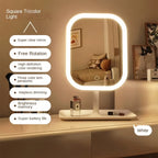 Niche Modern LED Makeup Mirror with Touch Control and Three Light Colors