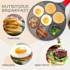 7-Cup Nonstick Mini Pancake & Omelet Pan – Multi-Section Breakfast Griddle