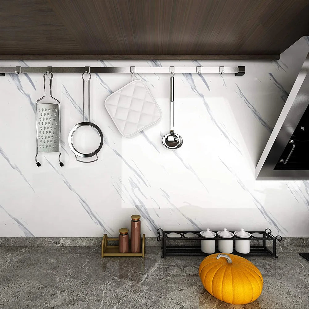 Peel-and-Stick Marble PVC Wallpaper for Kitchen, Counters, and Tables