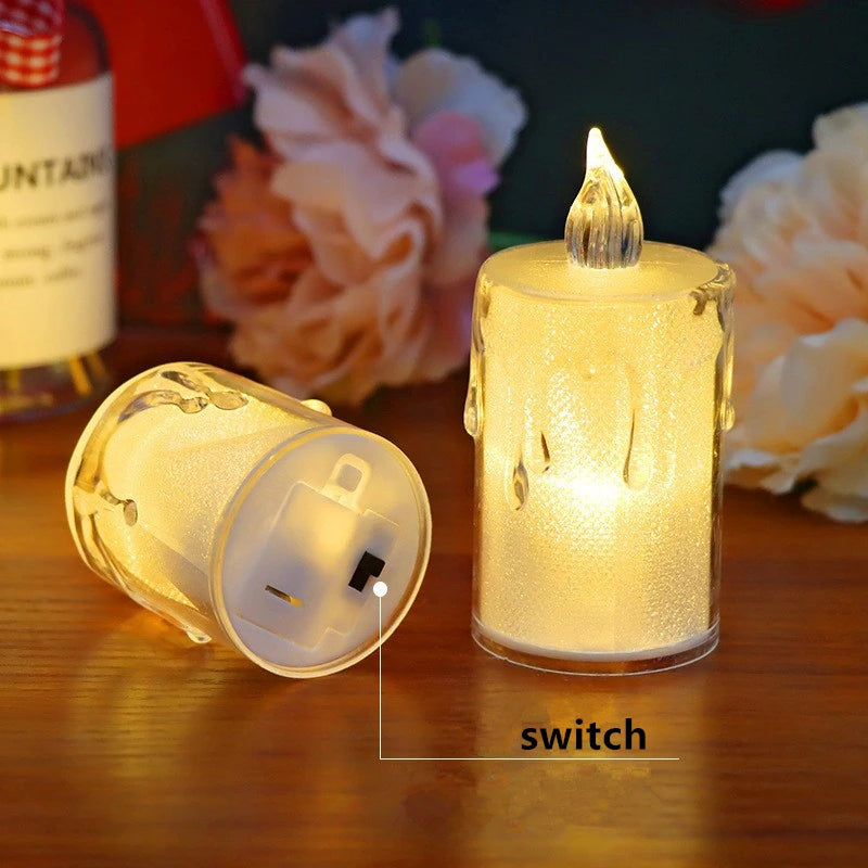 LED Electronic Flameless Candle – Warm Light Battery Operated