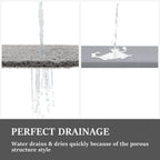 Non-Slip Shower & Bathtub Mat 24x16 Inch PVC Loofah Quick Drying Bath Mat with Drain