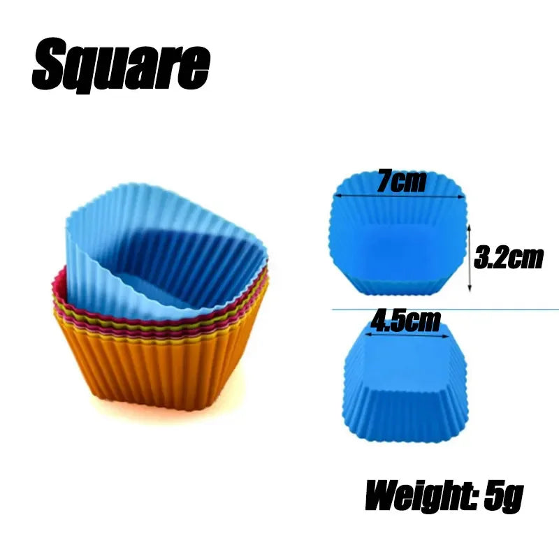 Silicone Muffin Cake Molds – Reusable, Non-Stick Baking Cups