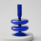 Handmade Nordic Glass Candlestick – Retro Candle Holder & Vase