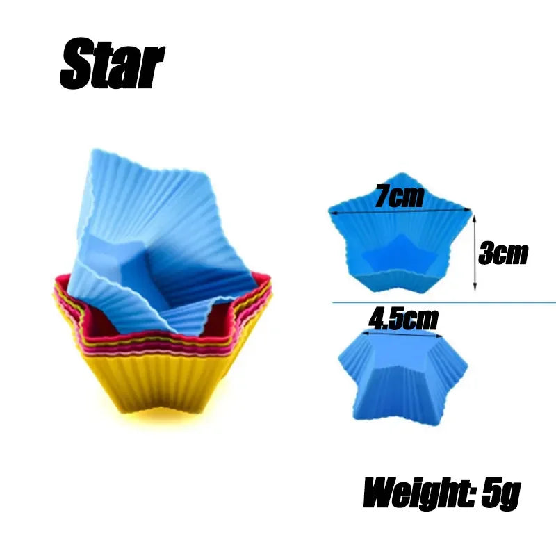 Silicone Muffin Cake Molds – Reusable, Non-Stick Baking Cups