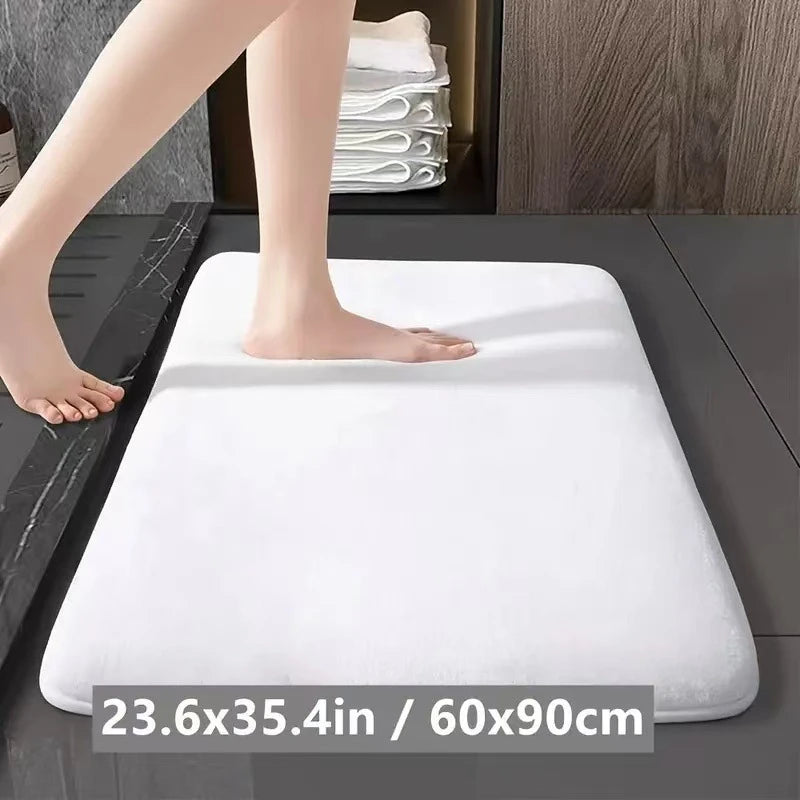 Super Absorbent Coral Fleece Bathroom Mat – Non-Slip, Quick-Dry, Soft and Comfortable Floor Mat for Bathroom and Door