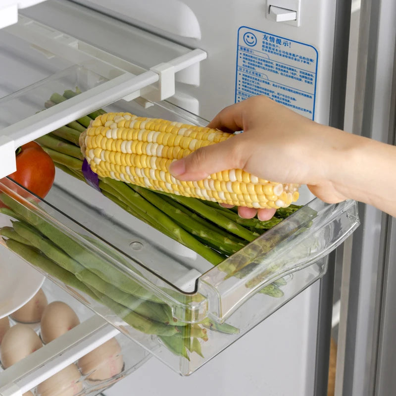 Refrigerator Drawer Storage Box – Transparent Food Organizer