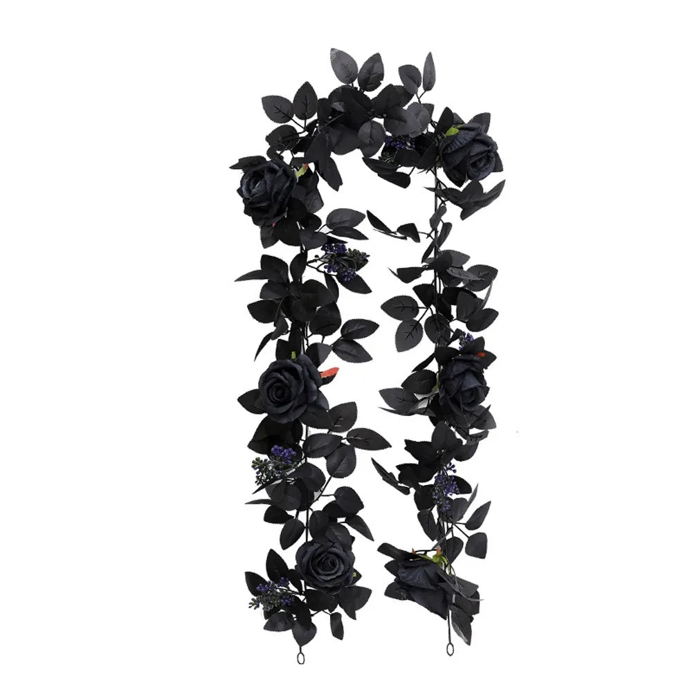 175cm Halloween Rose Leaf Vine Decor